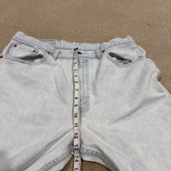 Levis Jean 550 XX Vintage USA Super Light Wash High Rise Relaxed Tapered W36 /38 - Picture 7 of 14